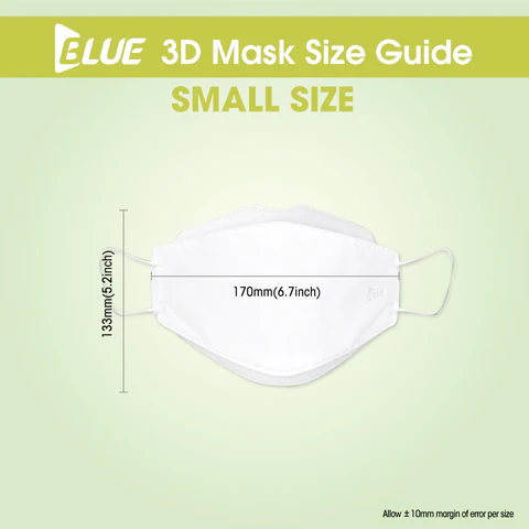 Sizing guide for Blue 3D Mask